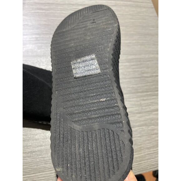 Saimilor Black Suede Platform Ankle Boots With Side Zipper & Ribbed Soles 11 - Picture 8 of 8